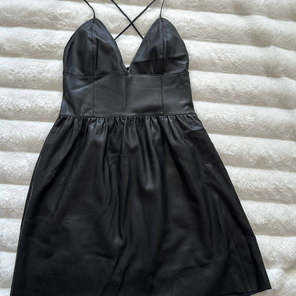 Zara faux leather dress